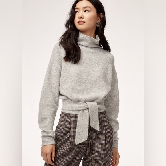 Aritzia Sweaters - ARITZIA WILFRED Lorin Sweater Alpaca Wool Blend with Tie